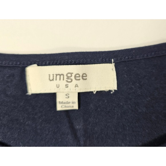 NWOT Umgee size small patriotic red white blue tunic top 3/4 sleeve ^ - Picture 6 of 8